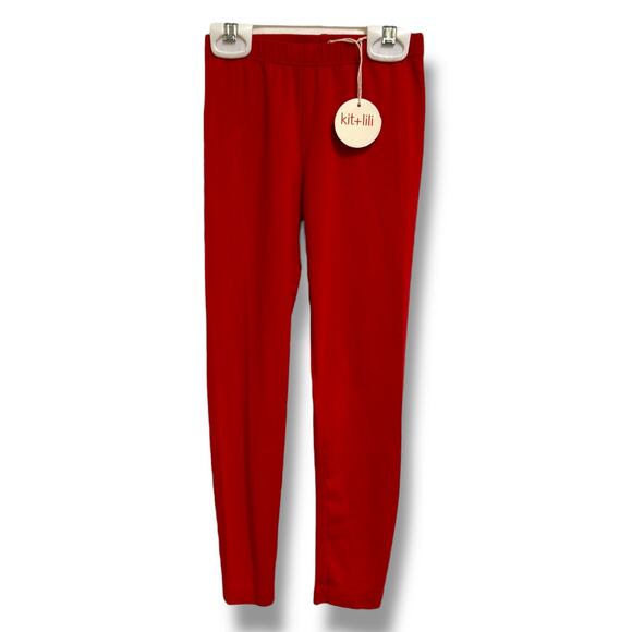 kit + lili Molly Leggings Cherry Red Size 4 Modal/Lycra Blend NWT - Picture 1 of 4